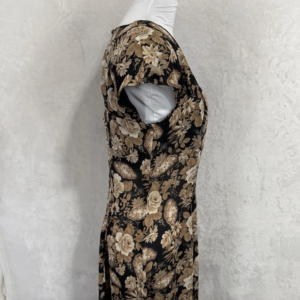 Karin Stevens Black and Cream Floral Maxi Dress - Picture 6 of 15